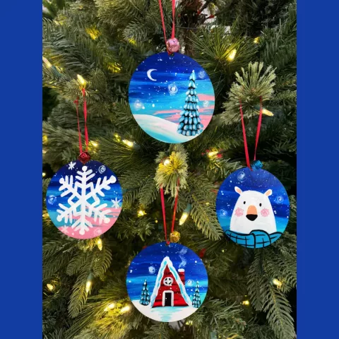 Christmas Ornament Class at Muse Paintbar