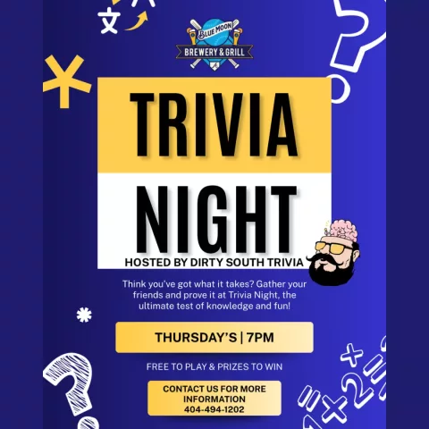 Thursday Trivia Night at Blue Moon Brewery & Grill