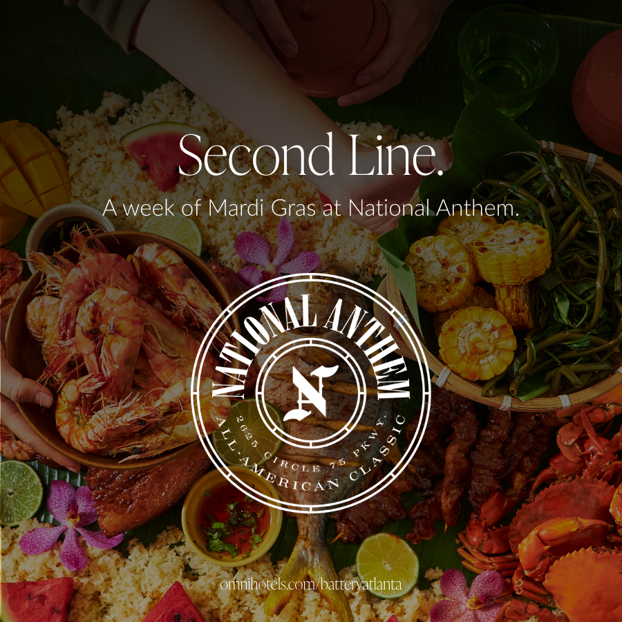 Second Line Mardi Gras Menu at National Anthem