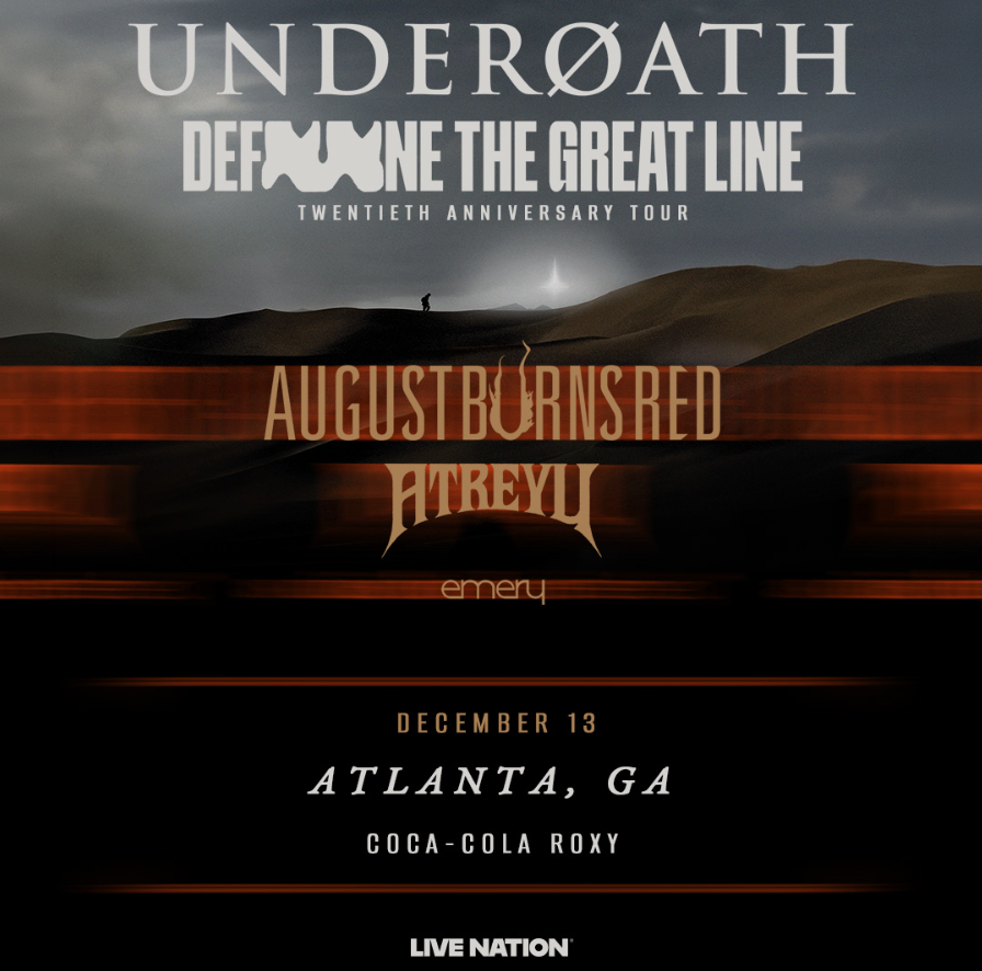 Underoath concert at coca-cola roxy at the battery atlanta